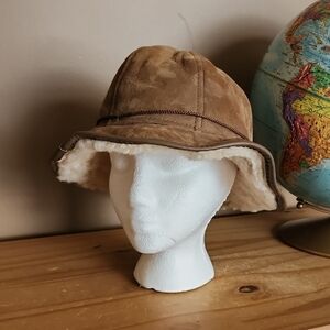 Vintage sheepskin pure wool hat